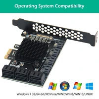 sata pcie 1x adapter 610 ports pcie x4 x8 x16 to sata 3 0 6gbps interface rate riser expansion card for desktop pc computer con