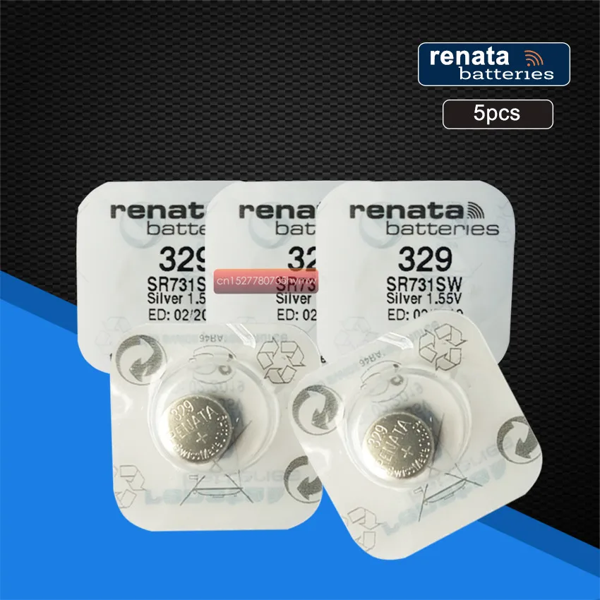 5 упаковок Renata долговечные 329 SR731SW D329 V329 батарейки для часов|Часовые батарейки| |