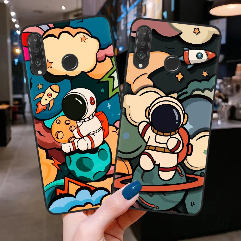 Черный силиконовый чехол для телефона Huawei P20 P30 P40 Lite E Coque Honor 10 20 30 10i 30i 8C 8X 9X Pro 10X