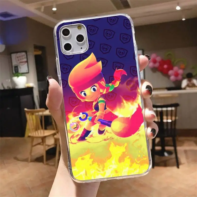 

Cute anime stars Phone Case Transparent for iPhone 6 7 8 11 12 s mini pro X XS XR MAX Plus cover funda shell