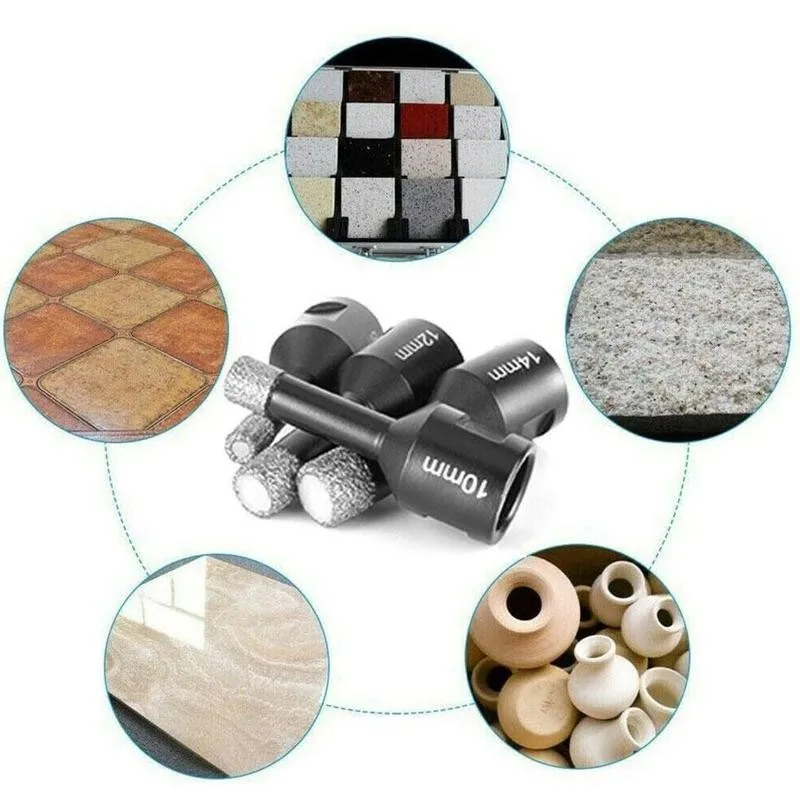 

Diamond Drill Bit Tile Marble Concrete Drill 6 8 10 12 14mm for Glass Granite Porcelain Tile Marble Angle Grinder M14