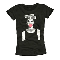funny slogan womens shirt with cool audrey print design top hepburn girl tee