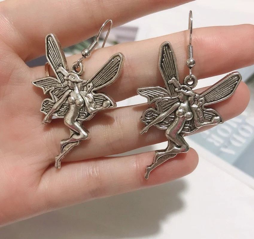 Модные Винтажные массивные ангел кулон ожерелье для женщин крест цепочка колье