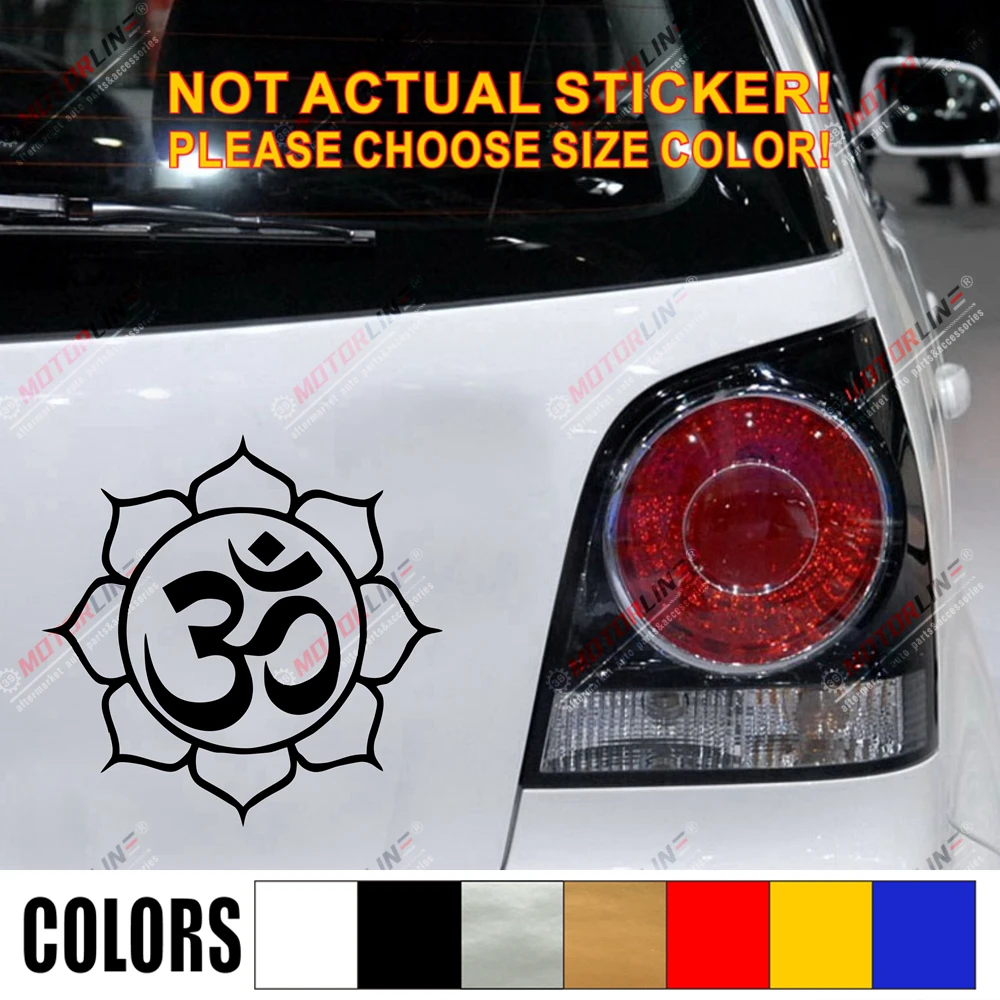 Lotus Om символ йоги Автомобильная Наклейка виниловая буддистская Будда индийская