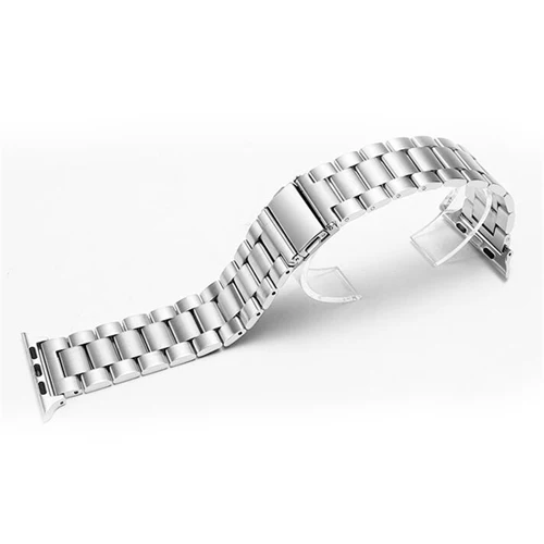 silver Ремешок из нержавеющей стали для apple watch ремешок 44 мм 40 мм apple watch, ремешок 42 мм, 38 мм, версия наручных часов Iwatch серии 5/4/3/2/1 металлический браслет wristbelt - Цвет ремешка: silver