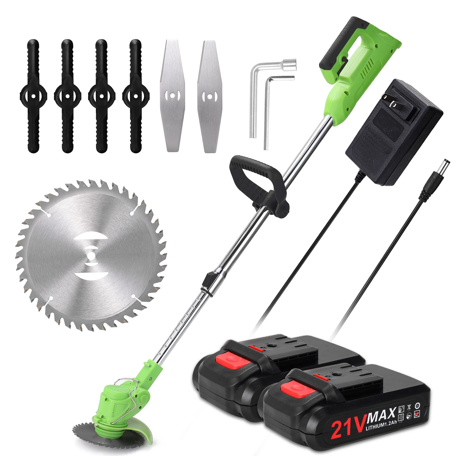 Электрическая газонокосилка беспроводной триммер для травы с аккумулятором и