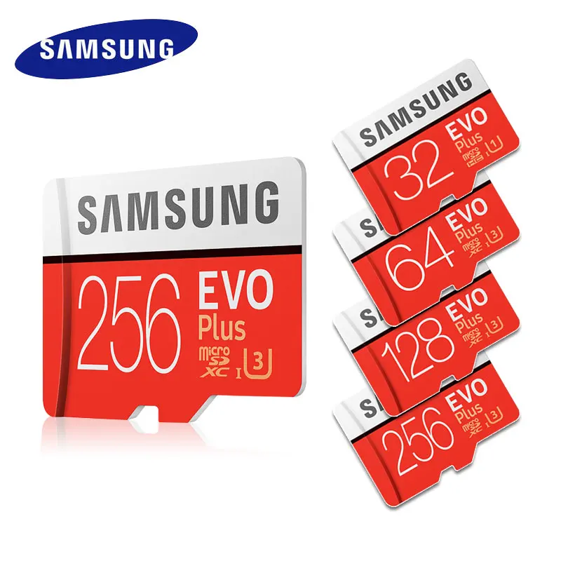 

SAMSUNG Micro SD card 128GB Memory Card EVO Plus PRO 64GB High Speed 100 MB/S Class10 TF Card 256GB 32GB C10 UHS-I U3