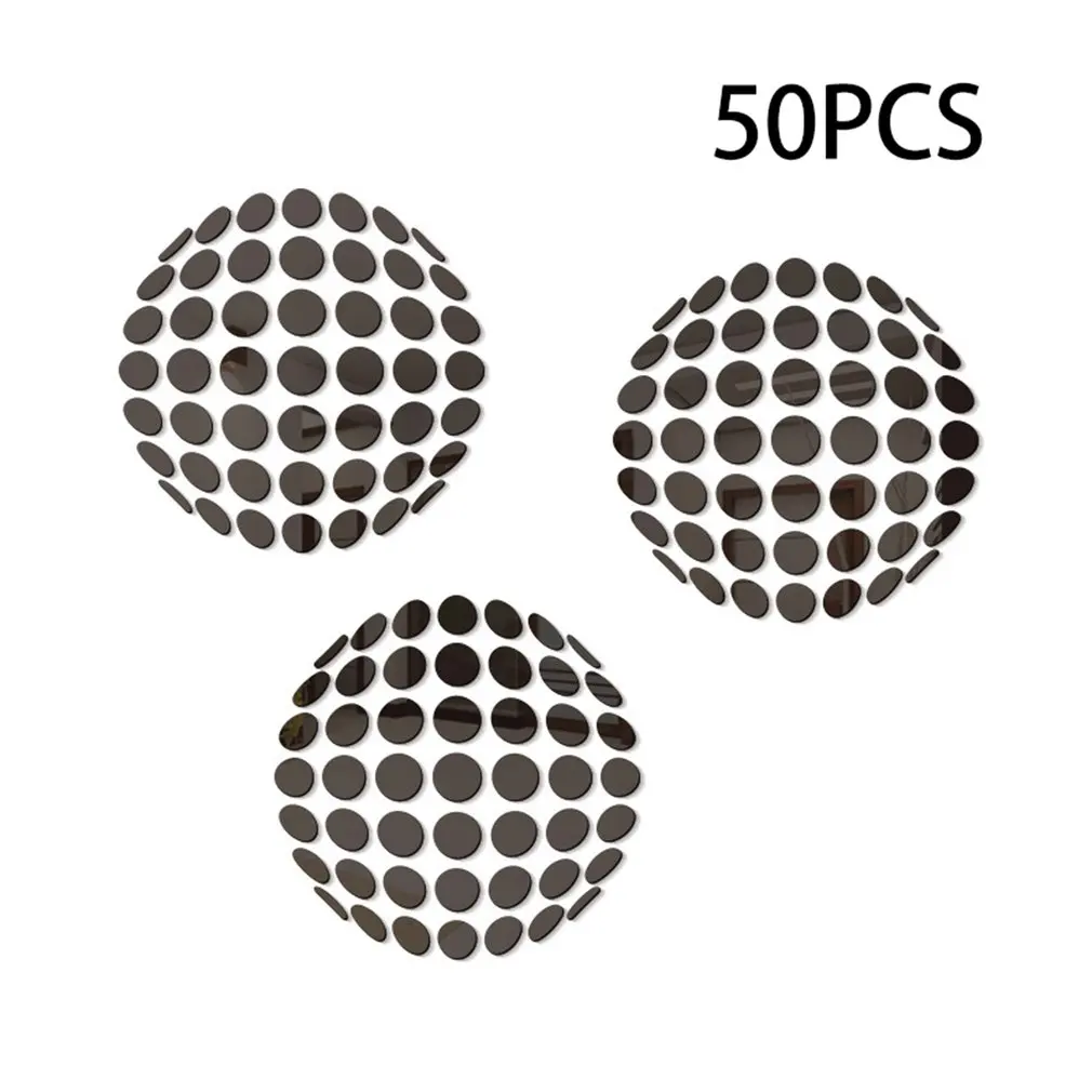 Diy акриловые зеркальные точечные настенные наклейки для дома гостиной украшения