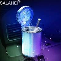 car ashtray with led light cigarette smoke travel remover ash cylinder car smokeless smoke cup holder easy clean car accessories