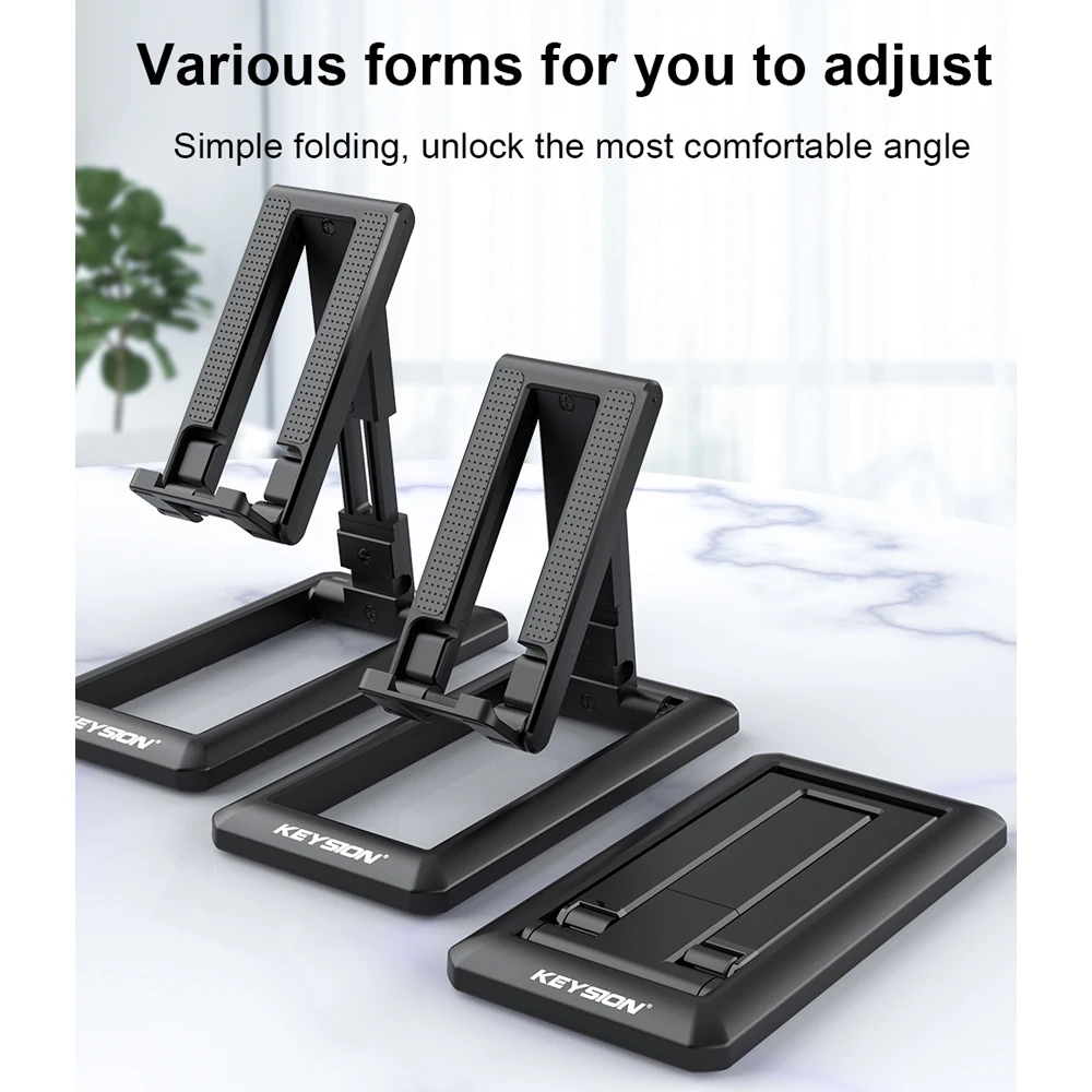 keysion desk mobile phone holder stand for iphone ipod adjustable tablet holder universal phone stand for samsung xiaomi huawei free global shipping