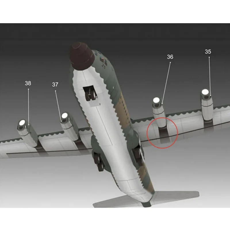 

1:50 enlarged version C-130H Hercules transport aircraft paper model aircraft model manual DIY
