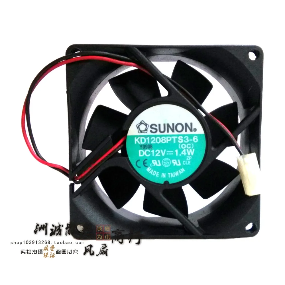 SUNON KD1208PTS3-6 12V 1,4 W 8CM 8025 80*80*25 2-проводная мощность, вентилятор шасси