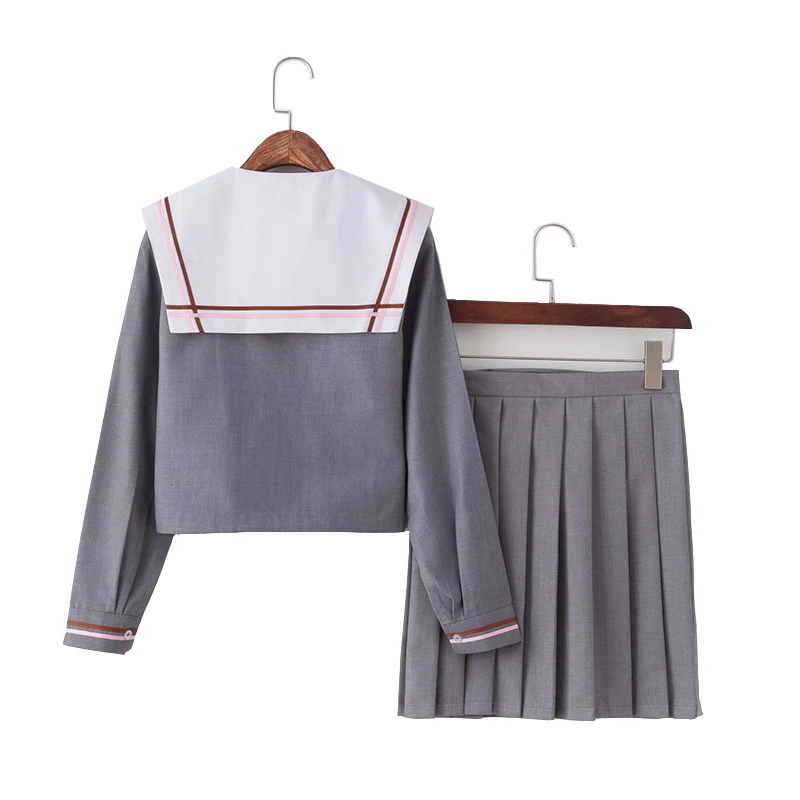 2021 Japanese School Uniforms New Autumn Long Sleeve Sailor Top Pleated Skirt Sets Harajuku Anime Suit Girls JK | Тематическая