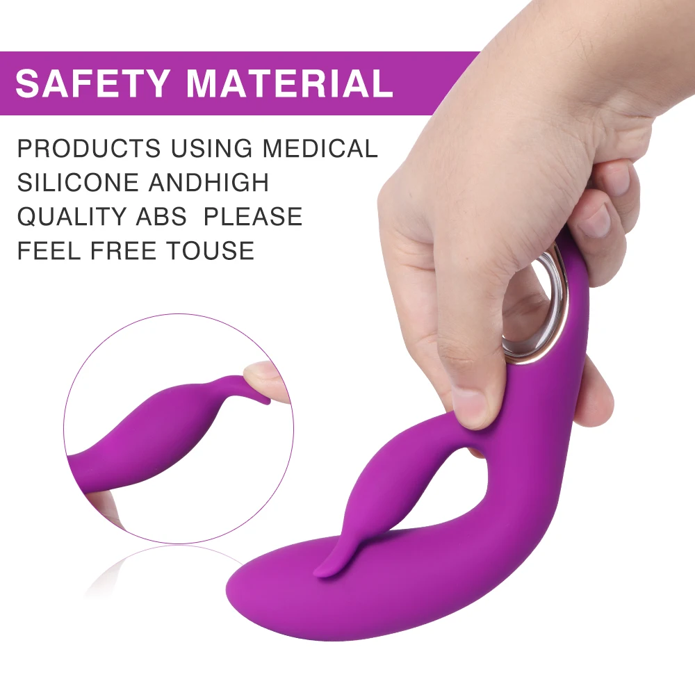 Вибратор GUIMI Rabbit Стимулятор точки G оргазма водонепроницаемый фаллоимитатор Vibe