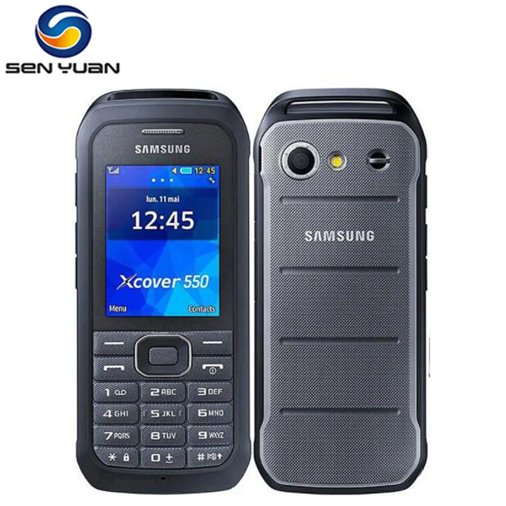 Оригинальный разблокированный Samsung Xcover 550 Dual Core 2 4 дюйма 2MP камера WCDMA Bluetooth 1500 мА/ч