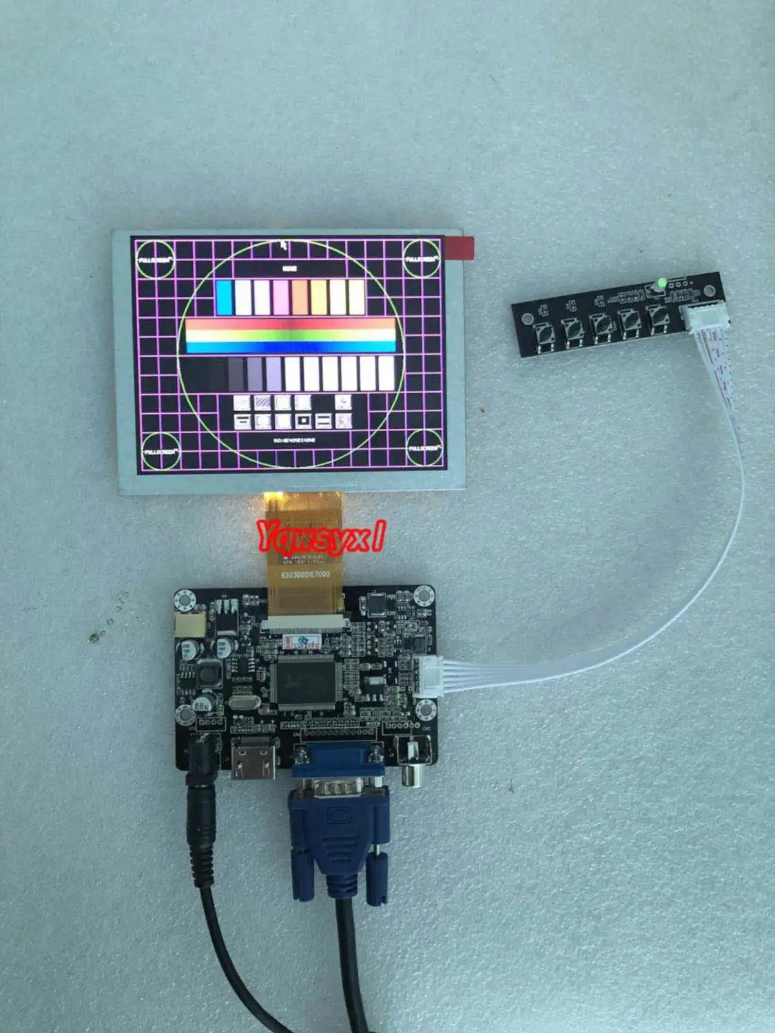 Tela de Lcd Hdmi + Vga + 2av Placa de Driver de Controlador de Kit para 5.0 Yqwsyxl Pino Lcd Polegada Zj050na-08c 50 640*480