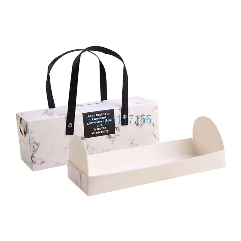 200 шт Элегантный мраморный дизайн закручиватель для рулета коробка с ручкой