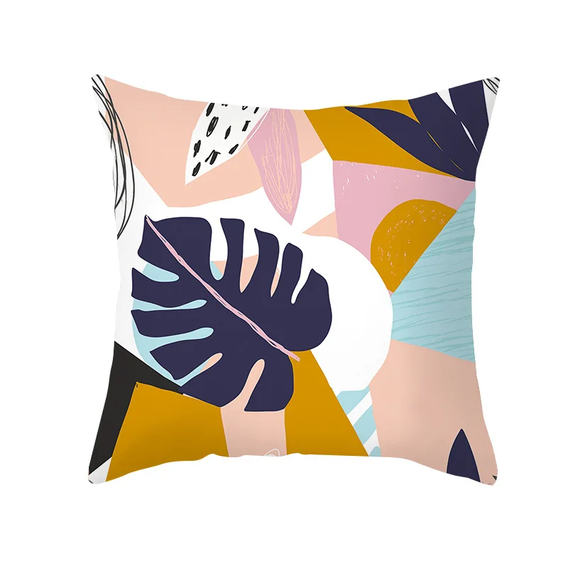 

Abstract Painting Pillowslip Colorful Pillow Case Sofa Throw Pillows Cover Car Decor Cushion Cover Home Supplies 45*45cm