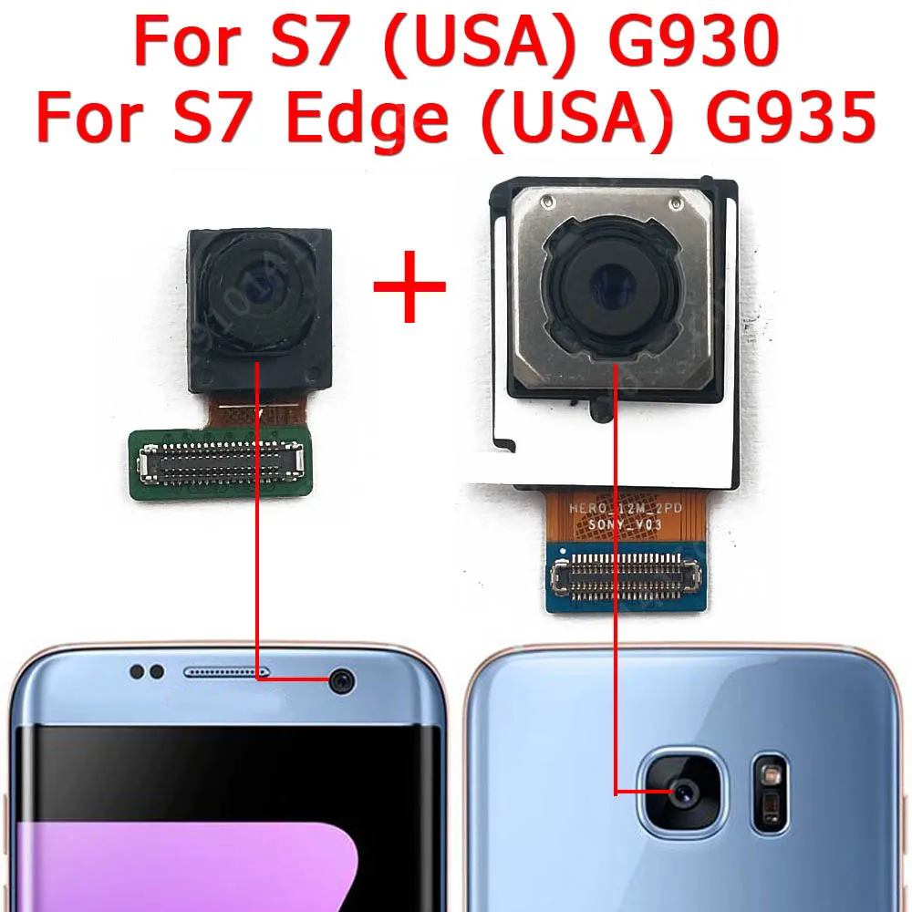 Модуль передней и задней камеры для Samsung Galaxy S7 Edge США G930 G935 запасные части|Шлейфы