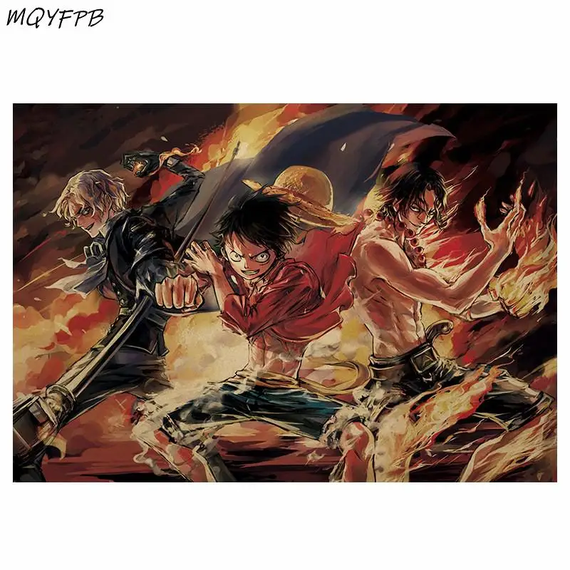 Аниме Коллекция Одна деталь персонажи из крафт бумаги настенная бумажная