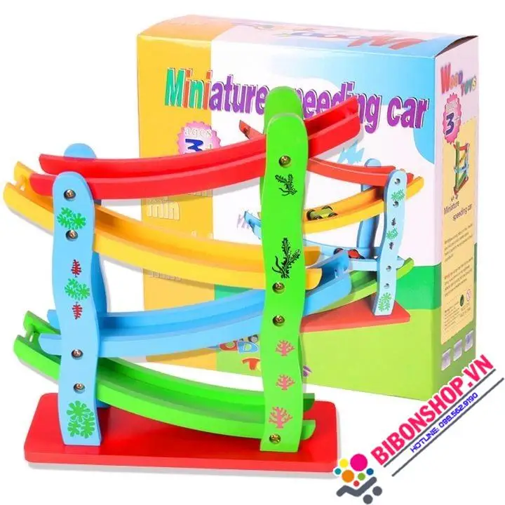 Деревянный 4 средней длины из гоночный трек откатные машины детские руки глаза