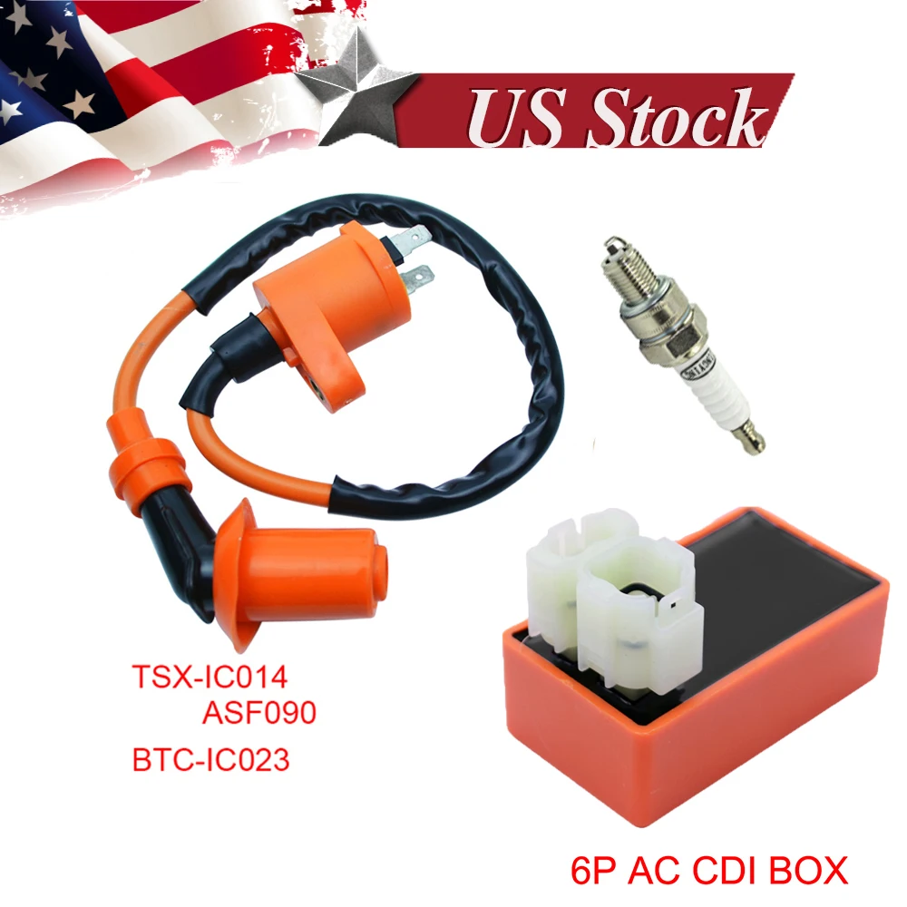 Гоночный CDI + катушка зажигания Свеча для Gy6 50cc 125cc 150cc 4-тактный скутер D20 |