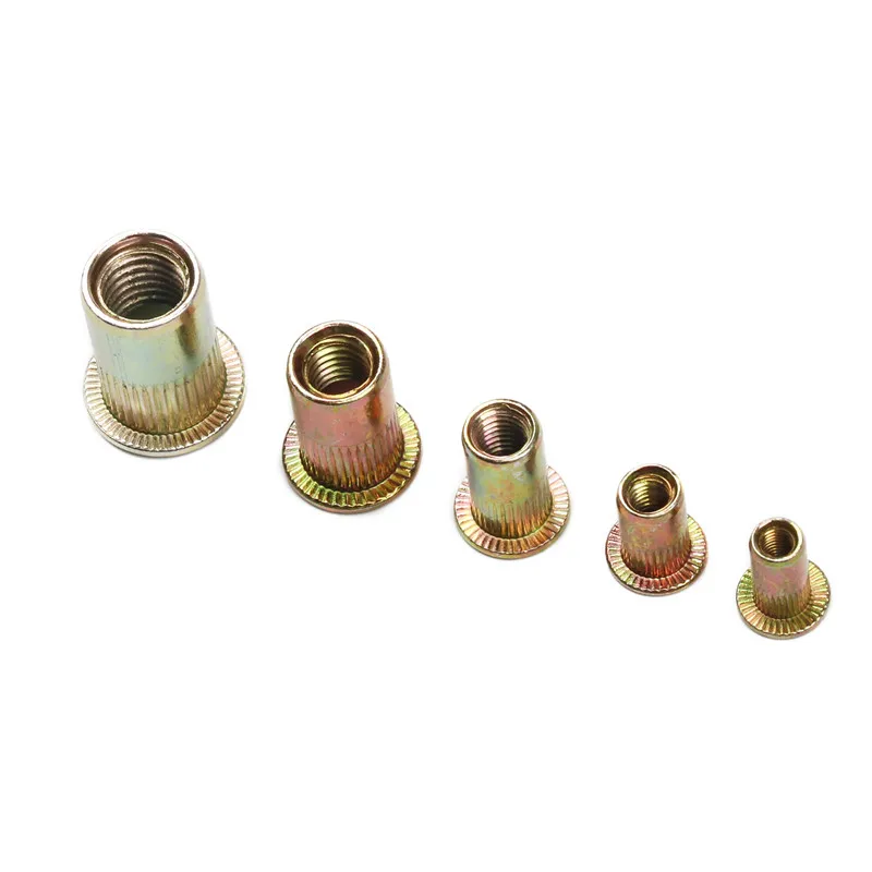 

100Pcs M3 M4 M5 M6 M8 Rivet Set Zinc Plated Carbon Steel Rivets Threaded Rivet For Metal Plates Tubes Fasteners Tools Kit