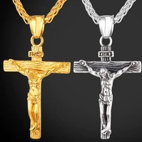 gothic crucifix pendant cross necklace for women men religious gold silver punk snake chain necklace fashion jewelry