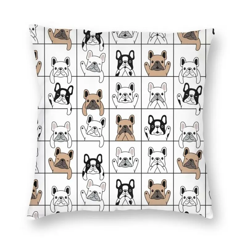 

Cute French Bulldog Puppy Cushion Cover Two Side Pet Dog Floor Pillow Case for Living Room Fashion Pillowcase Home Decorative