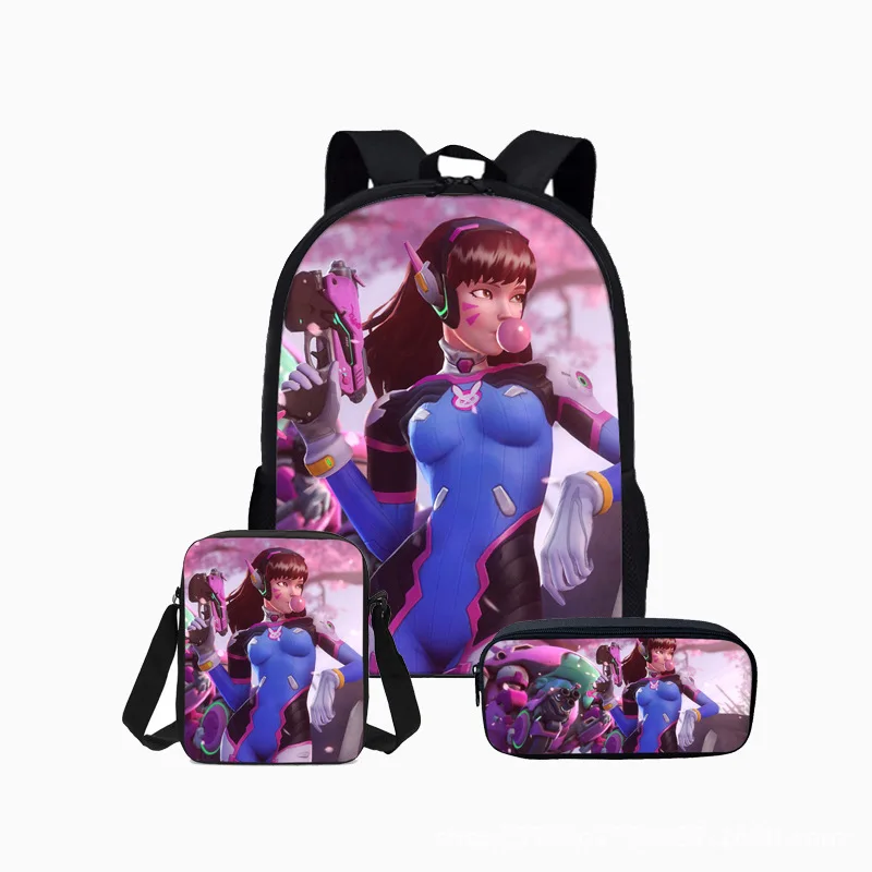 Рюкзак Overwatch для девочек и мальчиков детский школьный портфель с принтом