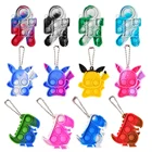 Pokemon Bubble Push Pop It Fidget Toys аниме подвеска на рюкзак декомпрессия антистрессовая сенсорная игрушка для снятия стресса