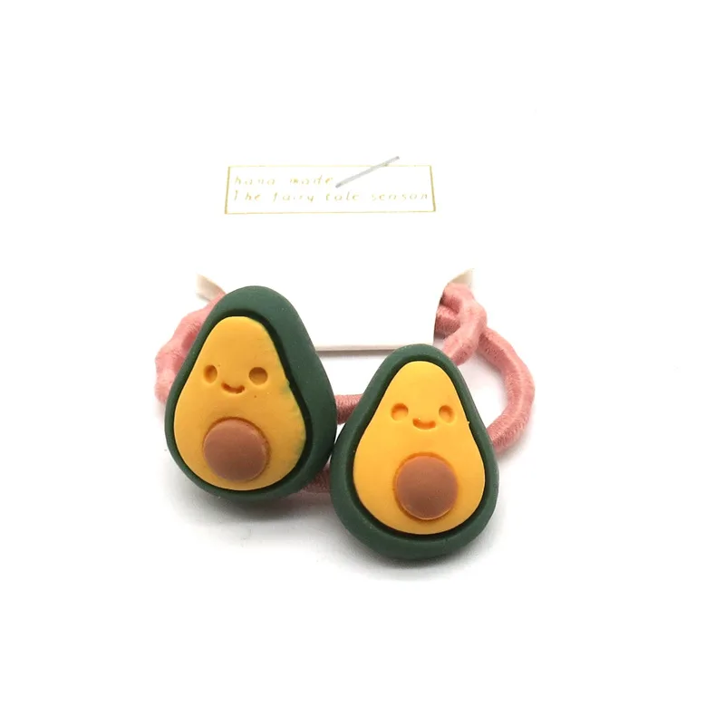 

10 Pcs Girls Fruit Cartoon Rubber Band Hair Tie Rubber Headband Cute Fruit Rubber Band For Girls And Children