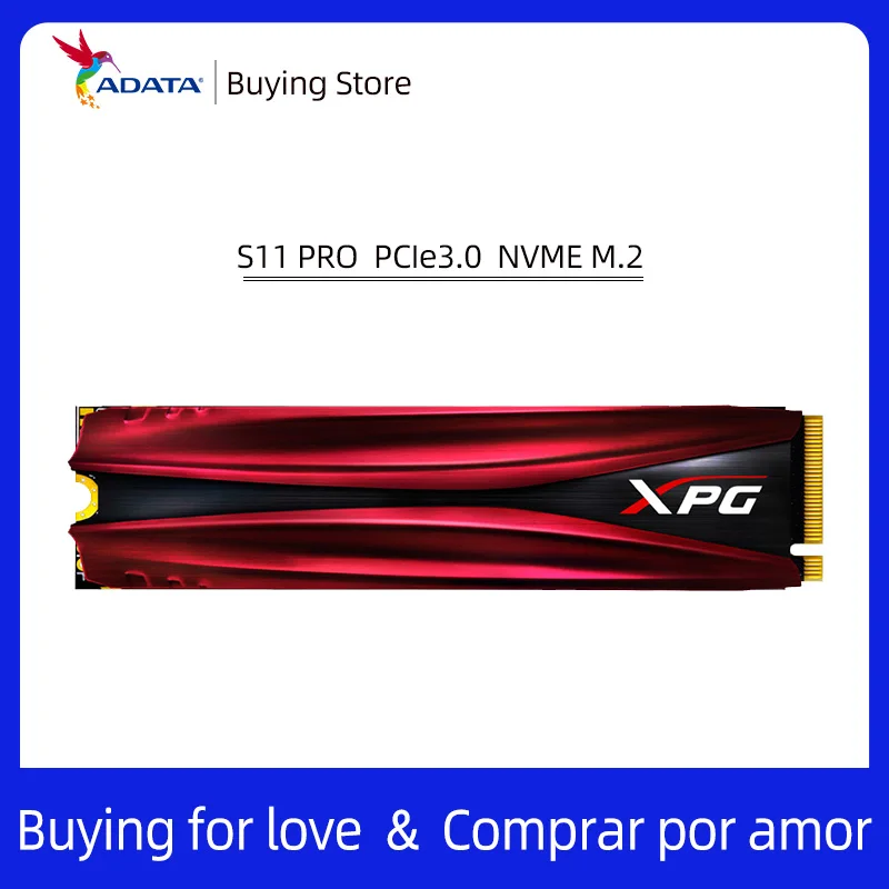  ADATA XPG GAMMIX S11 Pro 1ТБ PCIe3.0 Gen3x4 M.2 2280 SSD, 3500 дюйма, 3000 дюйма 