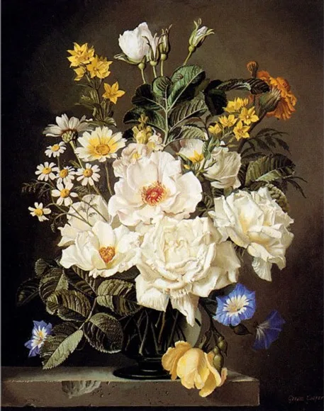 

Still life flowers Needlework Aida Sets Cross stitch 14CT Unprinted Embroidery kits Arts Cross-Stitching,DIY Handmade Home Decor