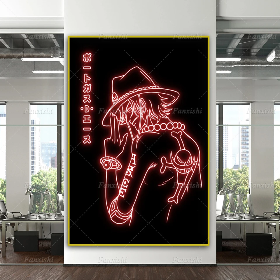 

Japanese Anime One Piece Ace Canvas Posters And Prints Modern Living Room Cuadros Nordic Home Decor Painting Wall Art Pictures