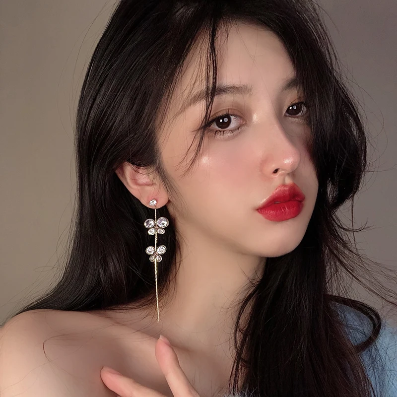 Серьги высокого качества с цветами новинка 2021 Модные Изящные серьги в Корейском