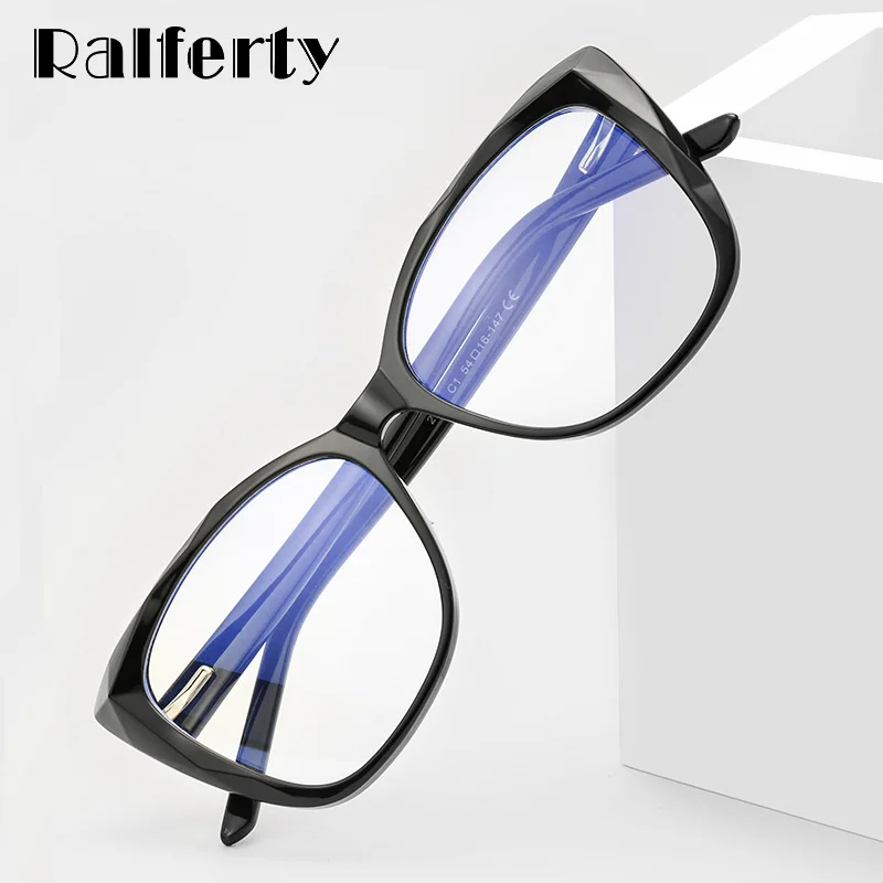 Ralferty, женские прозрачные очки, оправа, синий светильник, женские очки, кошачий глаз, оптические оправы W2001