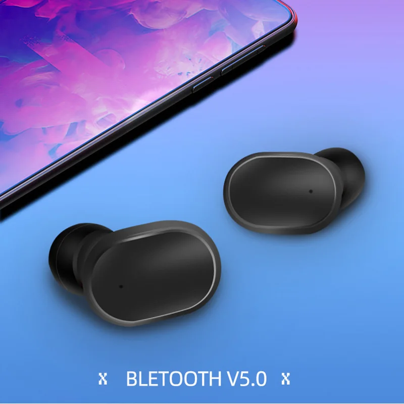 A6S Bluetooth гарнитуры для Xiaomi Redmi Airdots беспроводные наушники 5,0 TWS наушники с шумоподавлением Микрофон 280 мАч автоматическая зарядка коробка