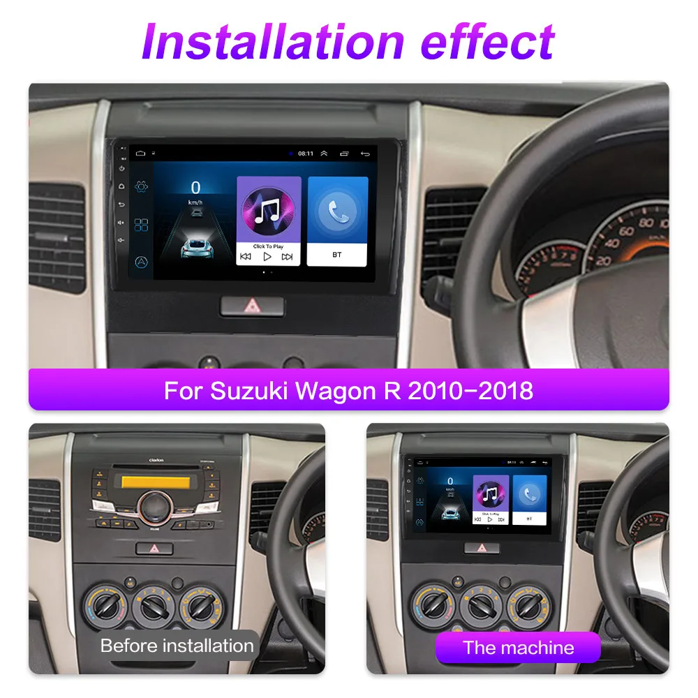 Автомагнитола для Suzuki wagon R мультимедийный видеоплеер навигация GPS Android 8 1 2DIN годы