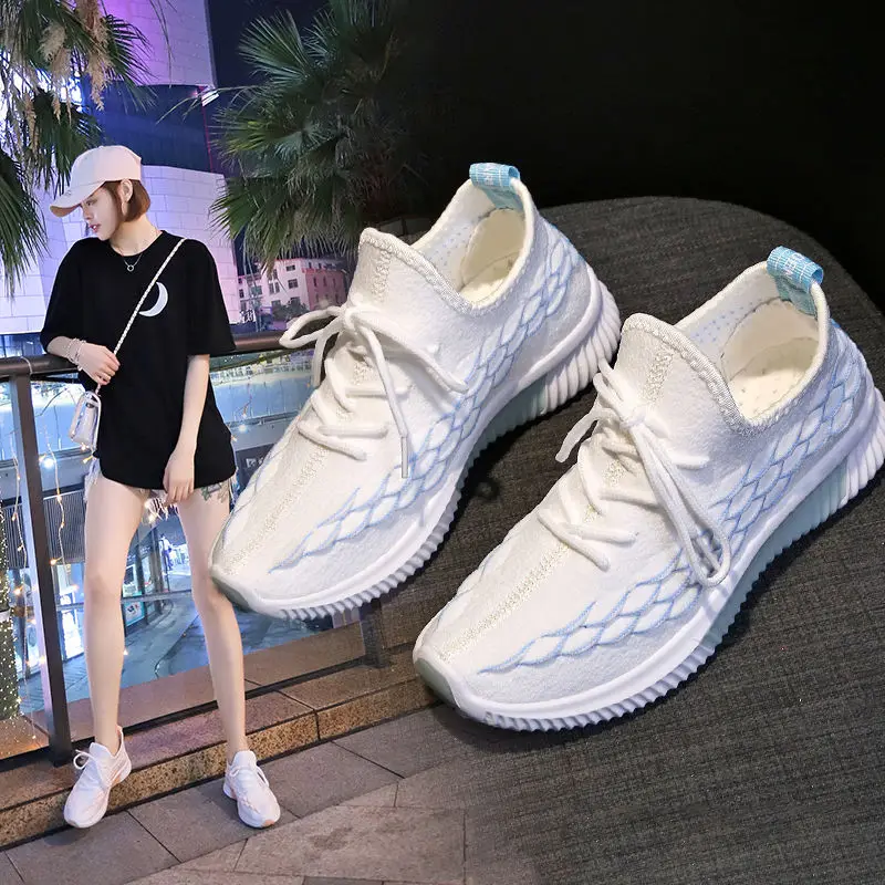 

Women Casual Shoes Fashion Breathable Walking Mesh Flat Shoes Woman White Sneakers Women Tenis Feminino Gym Shoes Sport