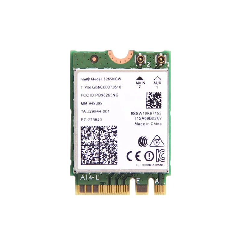 Only network card Двухдиапазонный 2,4G/5 ГГц wifi беспроводной Bluetooth для Intel 8265NGW беспроводной-AC 8265 NGFF 802.11ac 867 Мбит/с 2x2 MU-MIMO wifi BT 4,2 карта - Цвет: Only network card
