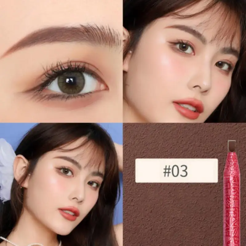 

Curling Paper Eyebrow Pencil Flat Shape Nib Waterproof Easy To Color Eyebrow Pen Long-Lasting Tattoo Makeup Eyes Cosmetics TSLM1