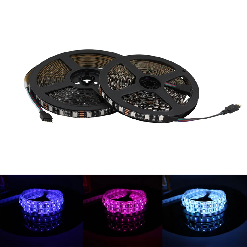 Светодиодная лента e Light 12 В водонепроницаемая поликарбонатная RGB 5050 черная