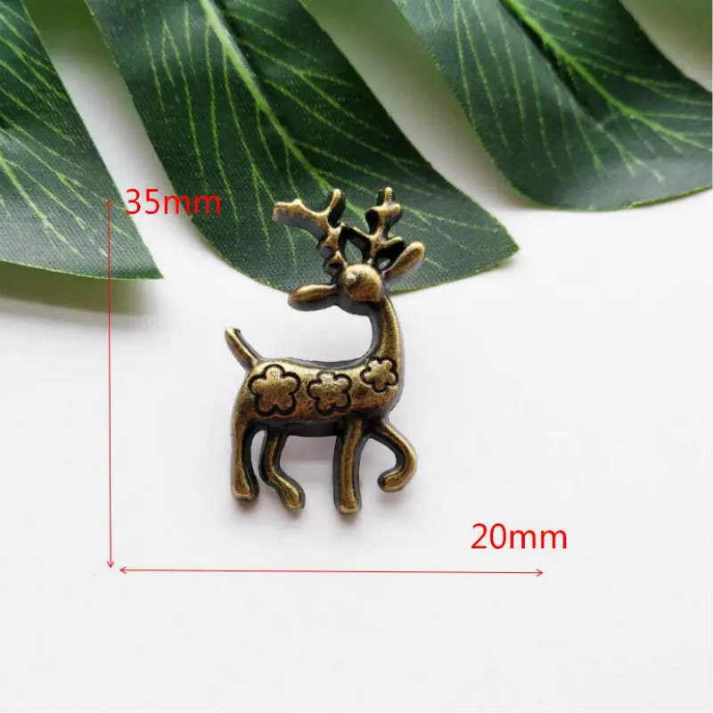 6 комплектов Пряжка из цинкового сплава с оленем пресс-шпилька для шитья кожи