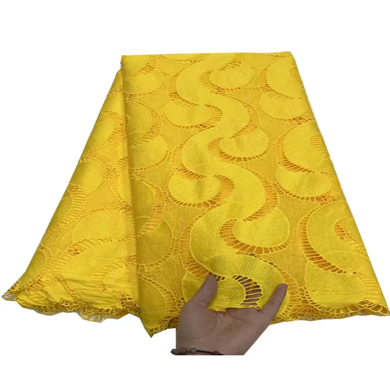 

African Guipure Lace Fabric 2021 High Quality Lace Nigerian Water Soluble Cord Lace Fabrics For Wedding Party Sewing jy-125