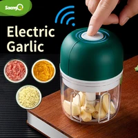 saengq electric garlic meat garlic masher garlic press vegetable chili chopper press usb masher machine kitchen gadgets