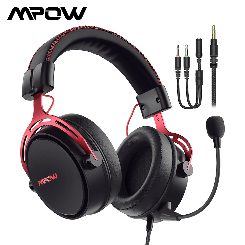 

Soulsens/Mpow Air SE Gaming Headset Wired 3D Surround Sound Headphones with Noise Cancelling Mic In-Line Control for PC Gamer