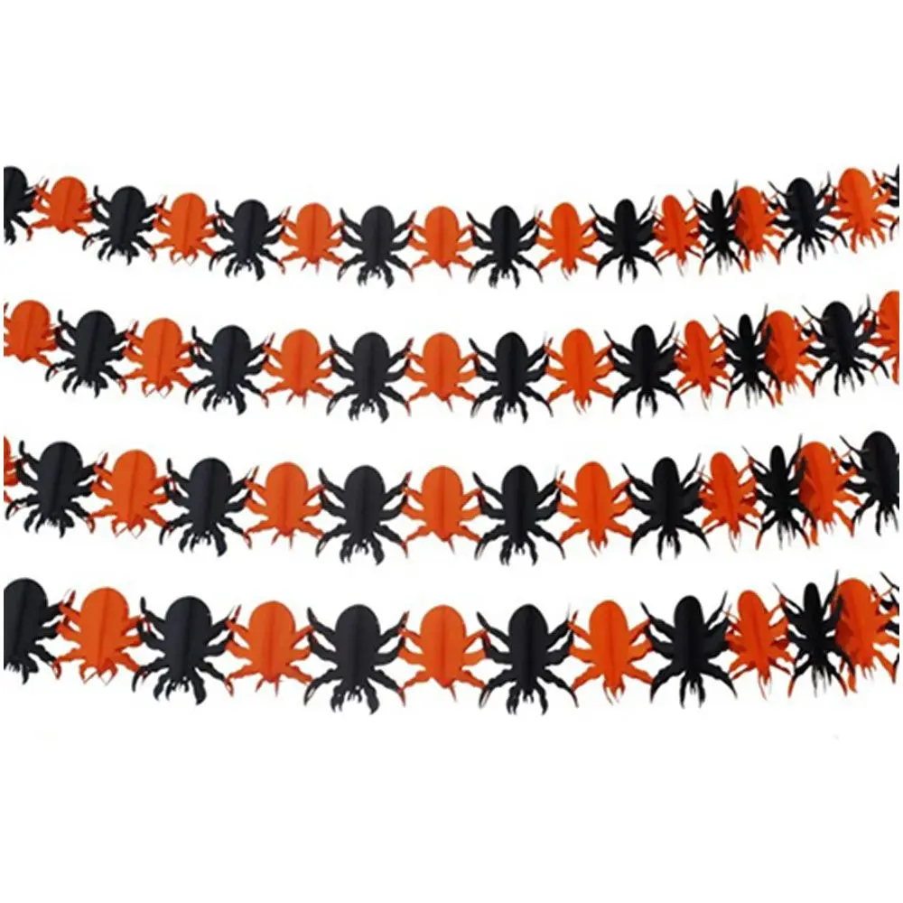 

Новинка, гирлянда в виде летучей мыши, паука, призрака, Хэллоуин вечерние флажки, тыквы, баннер