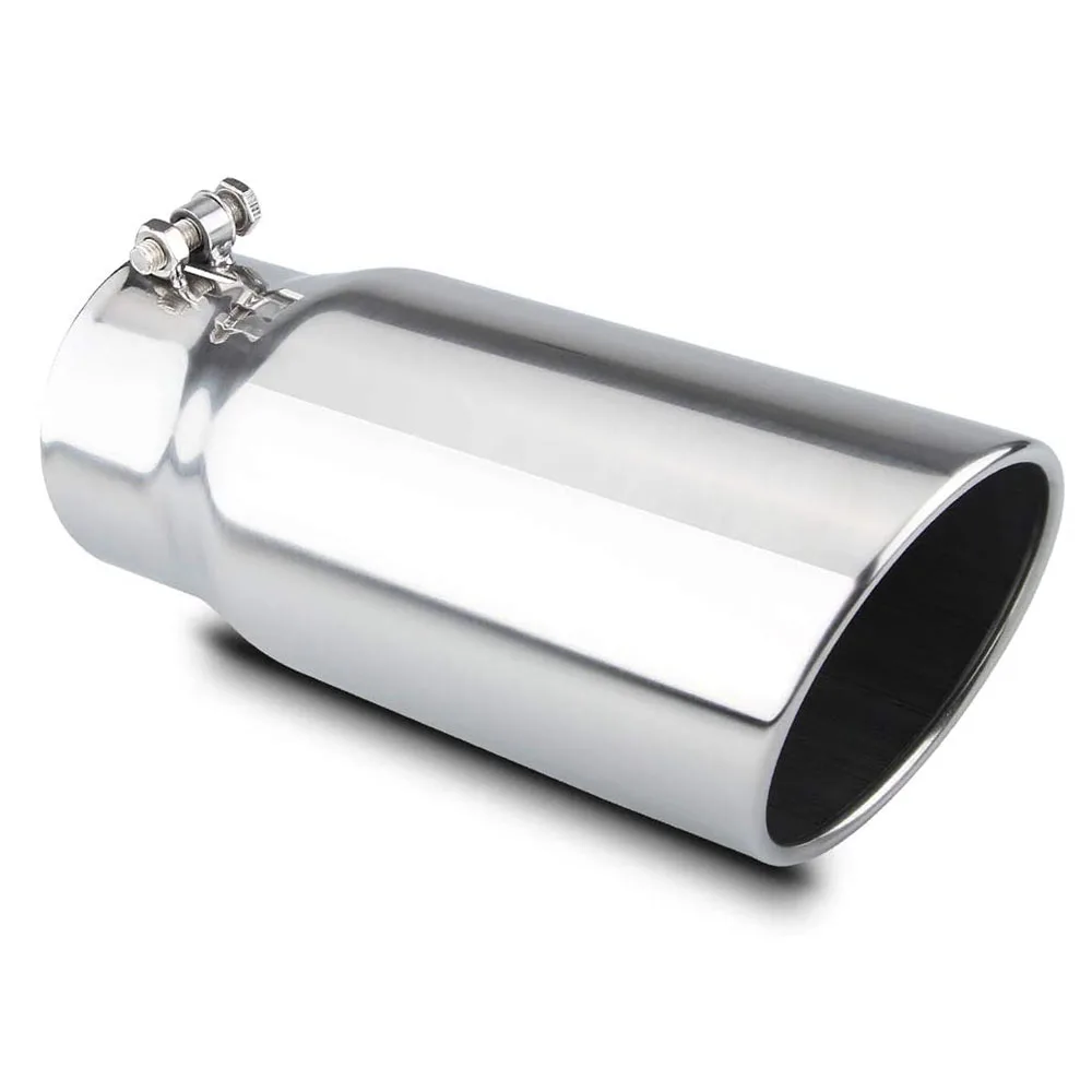 Creadgey New Universal Matt Glossy Chrome Muffler Tip Stainless Steel Tail Pipes Rear Exhaust Pipe Automotive Car Accessories