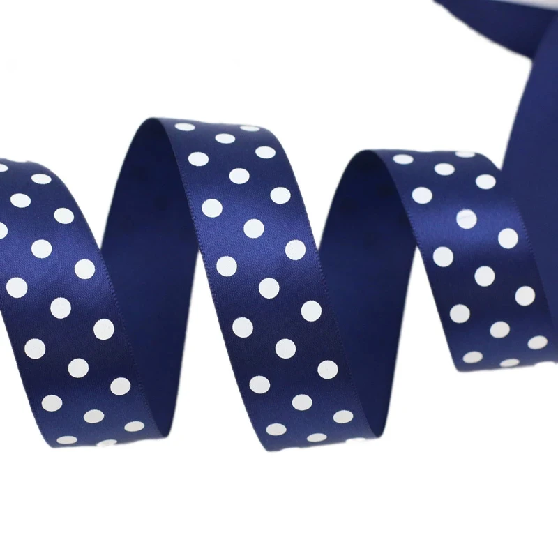 (10 ярдов/партия) сатиновая лента с принтом в горошек сделай сам украшения для